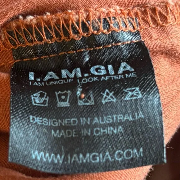 I.AM.GIA Orange/Brown Cobain Pants Women's Small - Picture 9 of 10